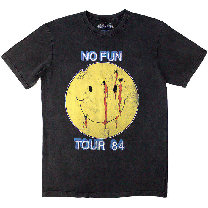 Motley Crue Unisex Stone Wash T-Shirt: No Fun Tour '84