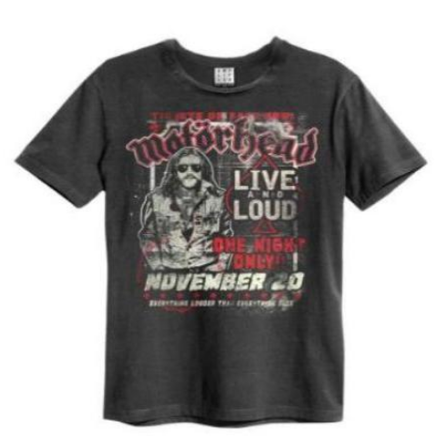 Mens' Motorhead  T-shirt - One Night Only, Charcoal