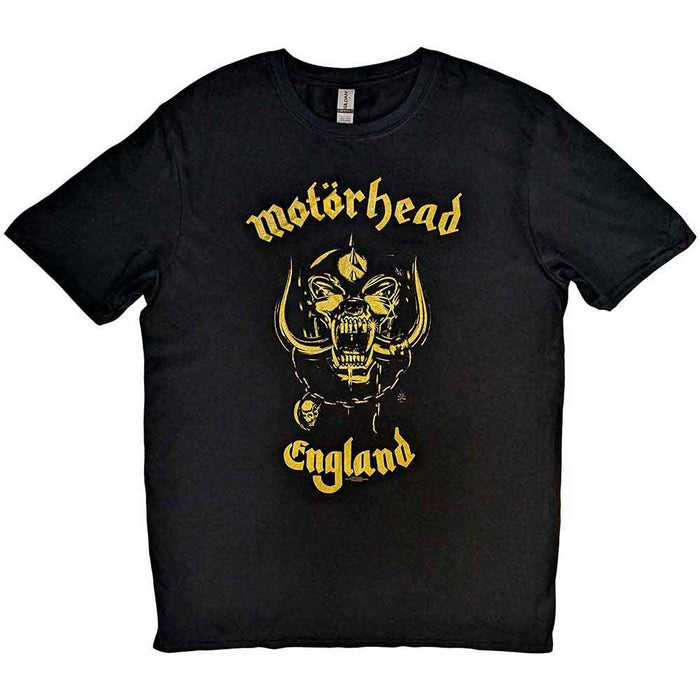 Motörhead Unisex T-shirt - England Classic Gold Rock Off