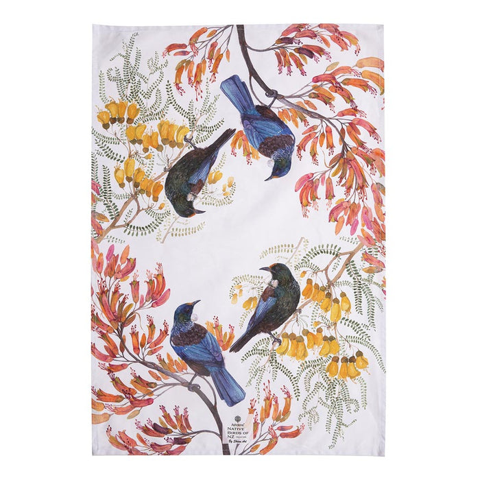 Ashdene Native Birds Of NZ Tea Towel - Tui | Koop.co.nz