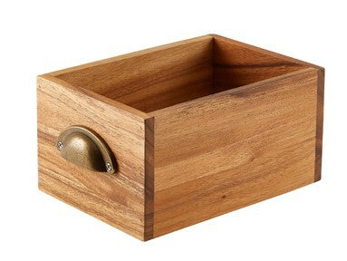 Natural Acacia Wood Display Drawer 21.5cm x 15cm x 11cm
