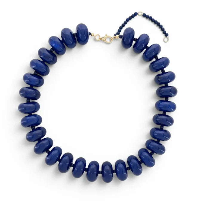 Navy Beaded Necklace