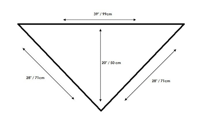 Neckerchief Small Check Triangular Poly/Cotton