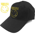 Nirvana Unisex Baseball Cap: Logo & Smiley Face Rock Off