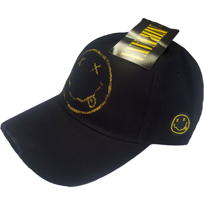 Nirvana Unisex Baseball Cap: Smiley Face Rock Off