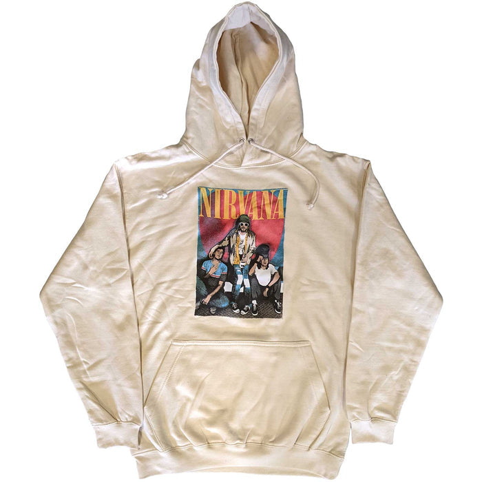 Nirvana Unisex Hoodie - Trapper Hat Mono Logo Rock Off