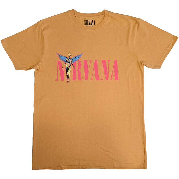 Nirvana Unisex T-Shirt - Angelic, Orange Rock Off