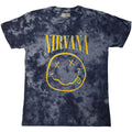 Nirvana Unisex T-Shirt - Smiley Blue Stroke Rock Off