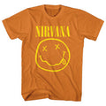 Nirvana Unisex T-Shirt - Smiley, Orange Rock Off