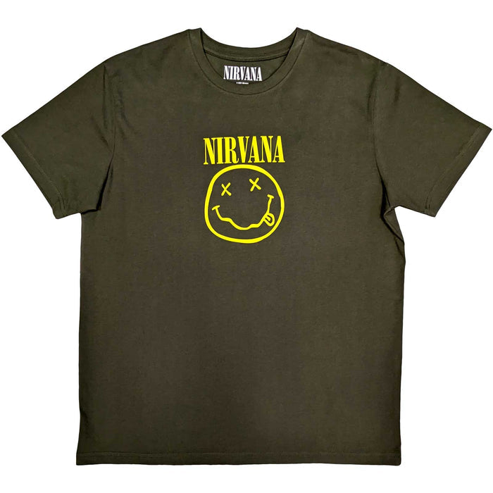 Nirvana Unisex T-Shirt - Yellow Smiley Rock Off