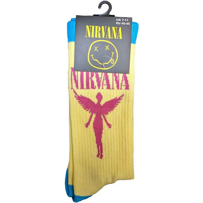 Nirvana Unisex Terry Socks: Angelic Rock Off