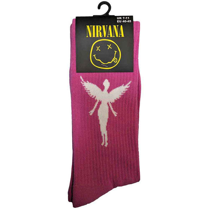 Nirvana Unisex Terry Socks: In Utero White Angel Rock Off