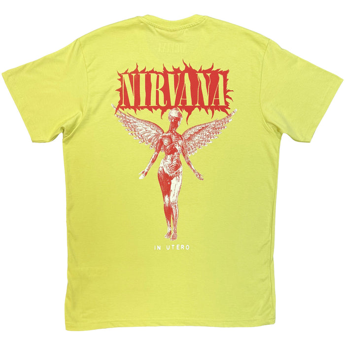 Nirvana Unisex Unplugged T-Shirt: In Utero Angel (Back Print)