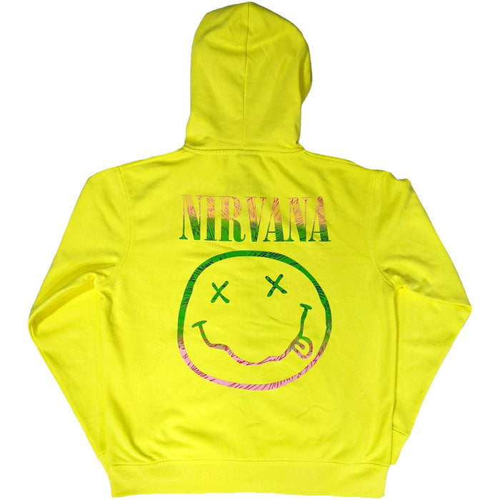 Nirvana Unisex Zipped Hoodie - Sorbet Ray Smile Rock Off