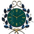 Nordic Style Silent Metal Wall Clock | Leaves & Vines