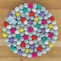 Sheepish Design NZ Wool Pot Stand / Trivet – Bright Multi (26cm) | Koop.co.nz