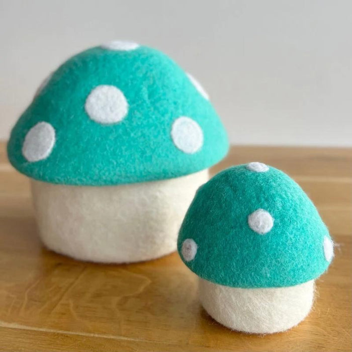 Sheepish Design NZ Wool Toadstool Storage Box - Turquoise | Koop.co.nz
