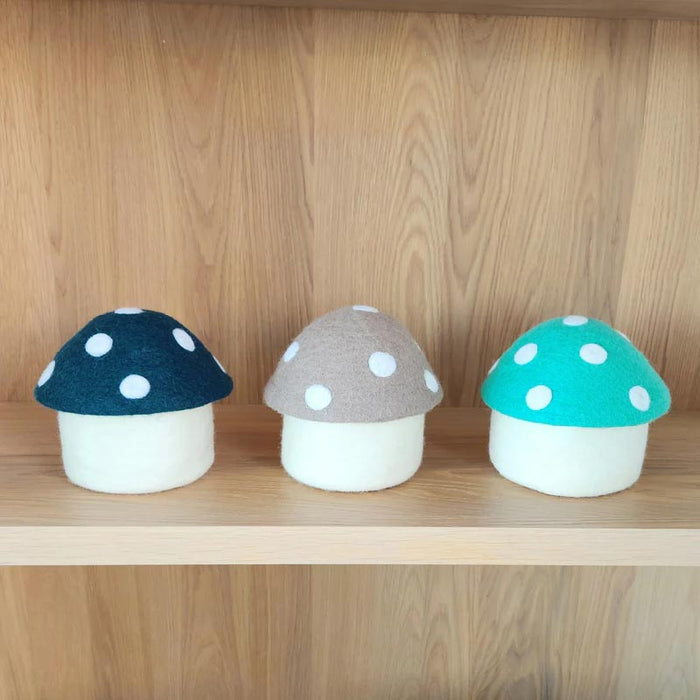 Sheepish Design NZ Wool Toadstool Storage Box - Turquoise | Koop.co.nz