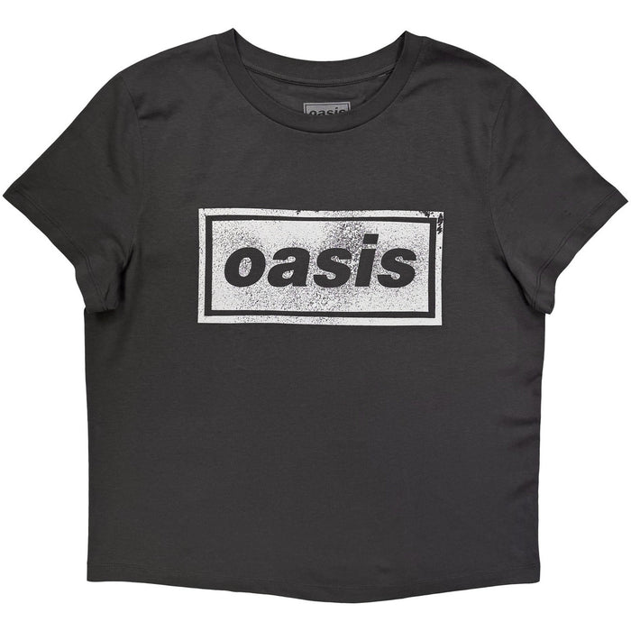 Oasis Ladies T-Shirt: Paint Logo (Ex-Tour)