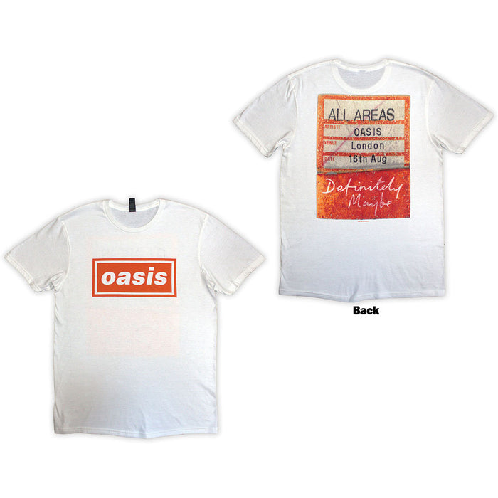 Oasis Unisex T-shirt , Definitely Maybe AAA Pass Rock Off