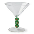 Olive Martini Glass Borosilicate Glass Green Multi