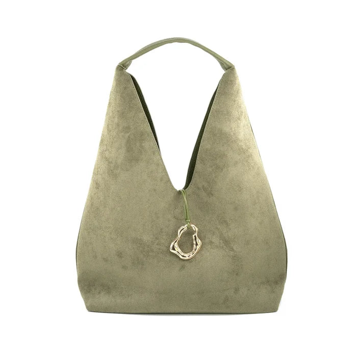 Olive Reversible Hobo Bag