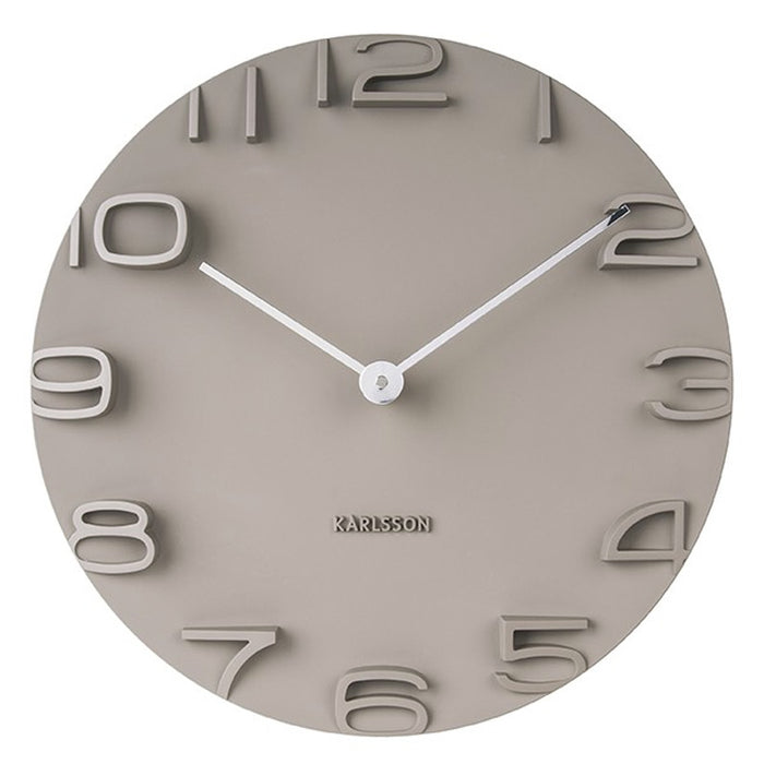 Karlsson On The Edge Wall Clock - Grey Brown (42cm) | Koop.co.nz