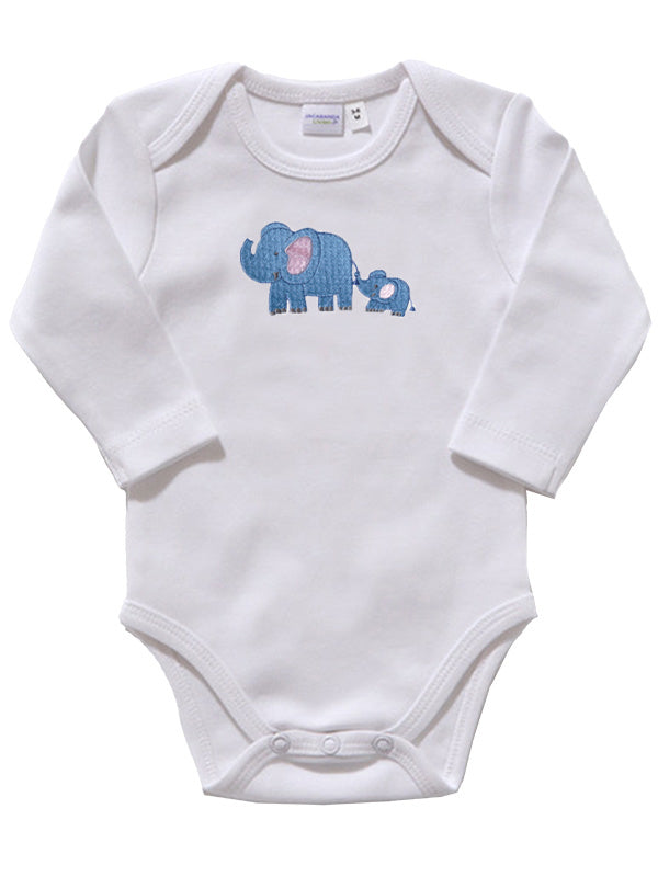 Onesie (Long Sleeve), Combed Cotton, Embroidered