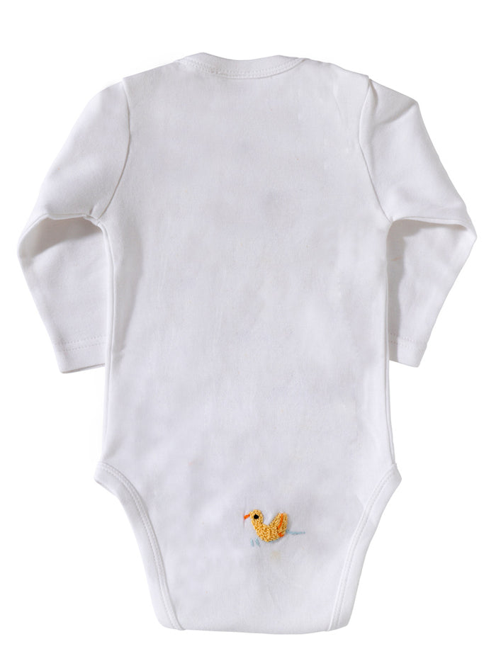 Onesie (Long Sleeve), Combed Cotton, Embroidered