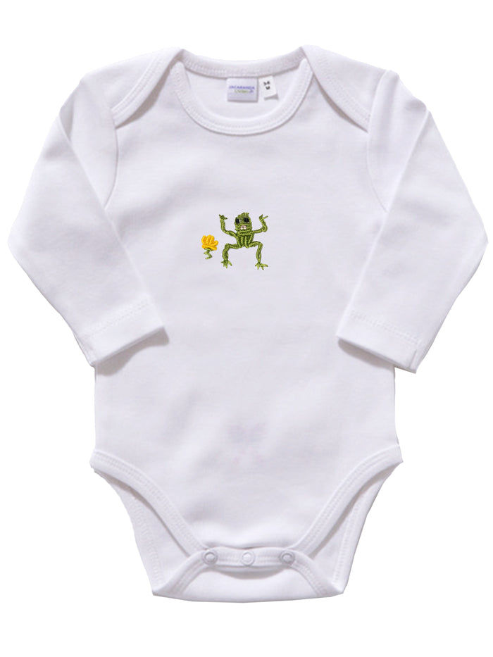 Onesie (Long Sleeve), Combed Cotton, Embroidered