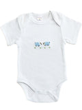 Onesie (Short Sleeve), Combed Cotton, Blue Sheep