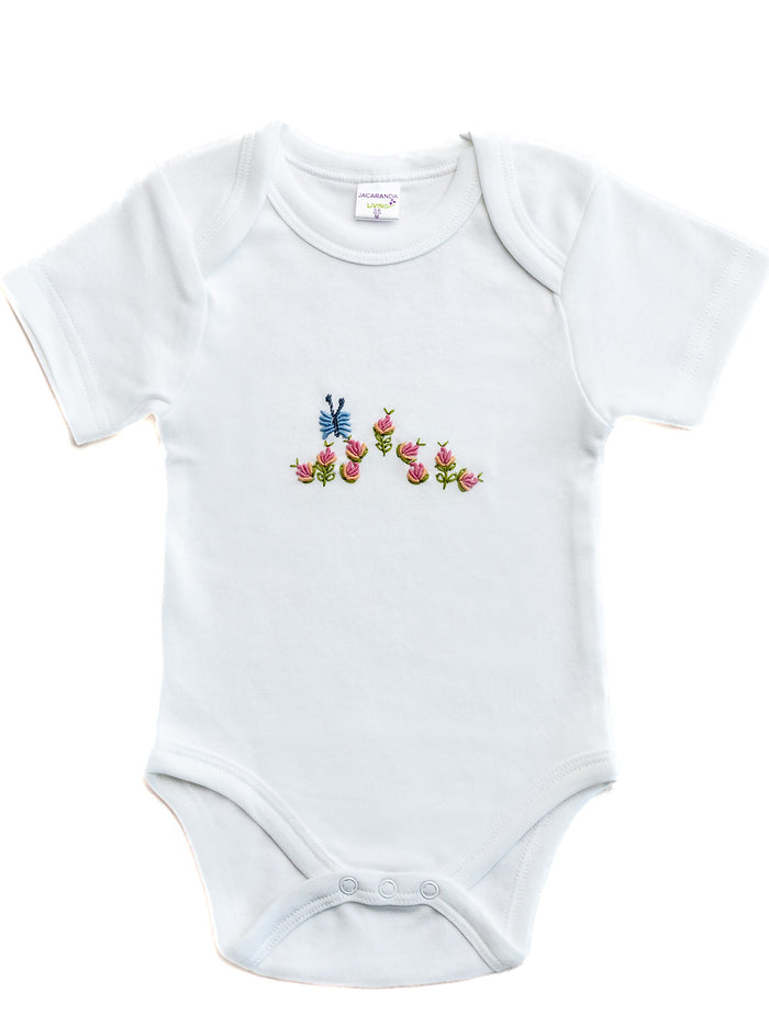 Onesie (Short Sleeve), Combed Cotton, Embroidered