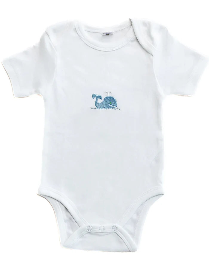 Onesie (Short Sleeve), Combed Cotton, Willy Whale