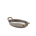 Oval Dish Vintage Steel 16.5 x 12.5cm (Box Of 6)