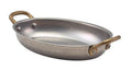 Oval Dish Vintage Steel 18.5 x 13.5cm (Box Of 6)