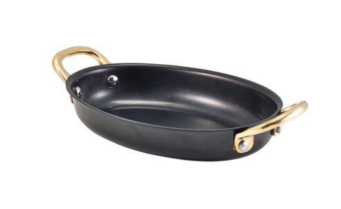 Oval Dish Vintage Steel Black 16.5 x 12.5cm 35cl / 12oz (Box Of 6)