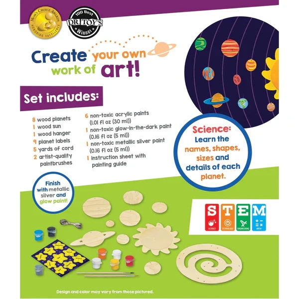 Paint Your Own Solar System Mobile