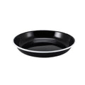 Pasta / Rice Enamel Plate Black With White Rim 20 x 3cm (Box Of 12)