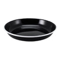 Pasta / Rice Enamel Plate Black With White Rim 24 x 4cm (Box Of 12)