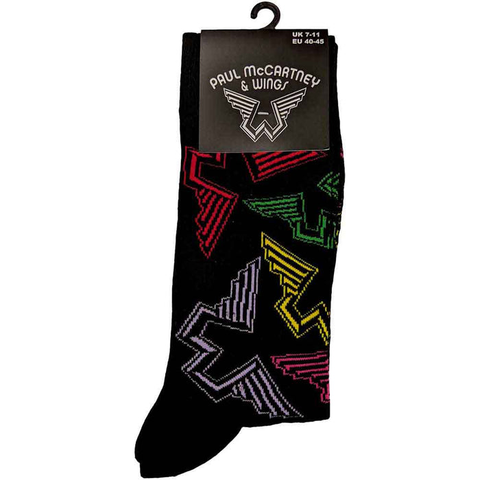 Paul McCartney Unisex Ankle Socks: Wings Logos Rock Off