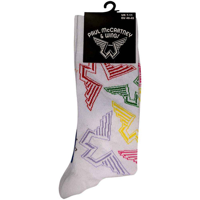 Paul McCartney Unisex Ankle Socks: Wings Logos Rock Off