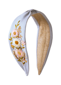 Perfect Posie Powder Blue Embroidered Headband