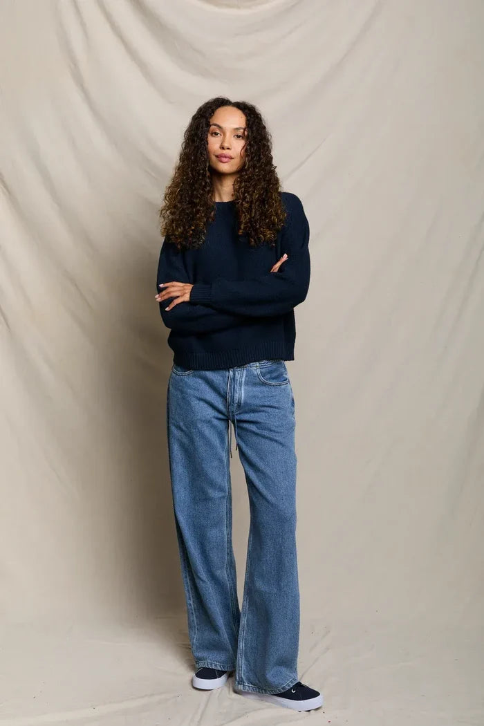 Perfect White Tee Evie Cotton Crew Sweater