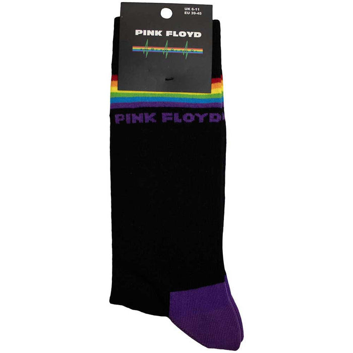 Pink Floyd Unisex Ankle Socks: Prism Stripes Rock Off