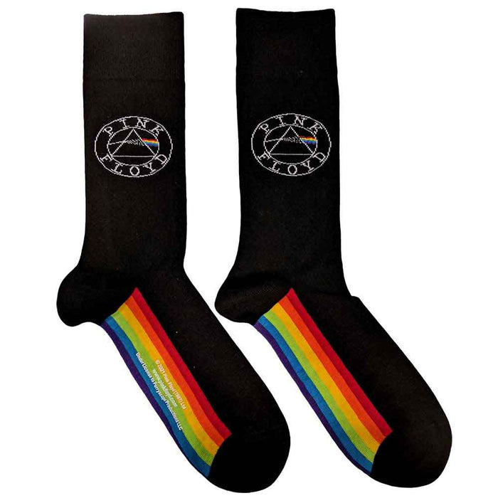 Pink Floyd Unisex Ankle Socks: Spectrum Sole Rock Off