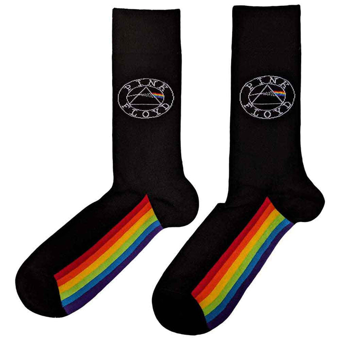 Pink Floyd Unisex Ankle Socks: Spectrum Sole Rock Off