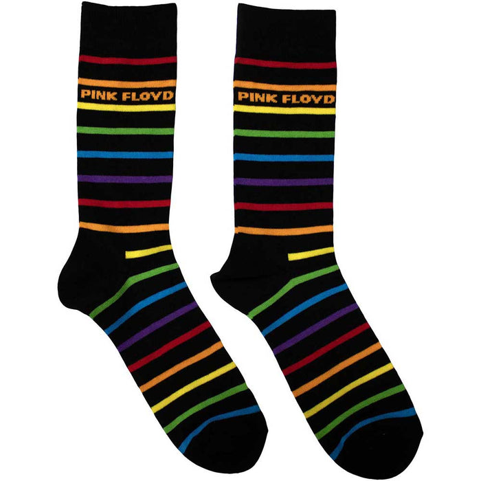 Pink Floyd Unisex Ankle Socks: Wide Stripes Rock Off