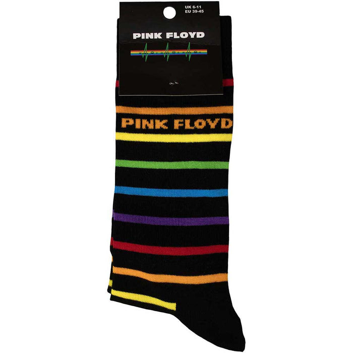 Pink Floyd Unisex Ankle Socks: Wide Stripes Rock Off