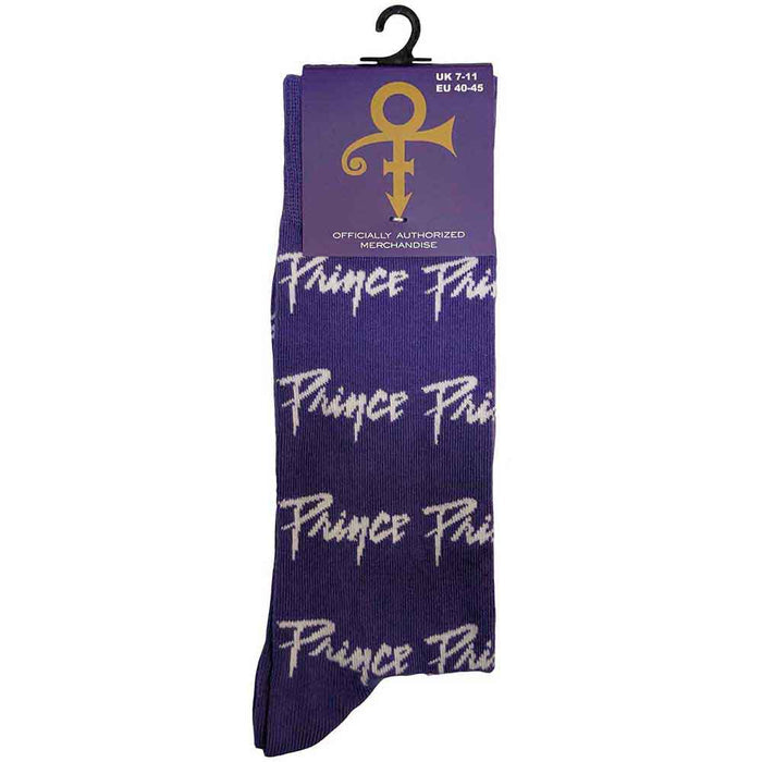Prince Unisex Ankle Socks: Logo Repeat Rock Off