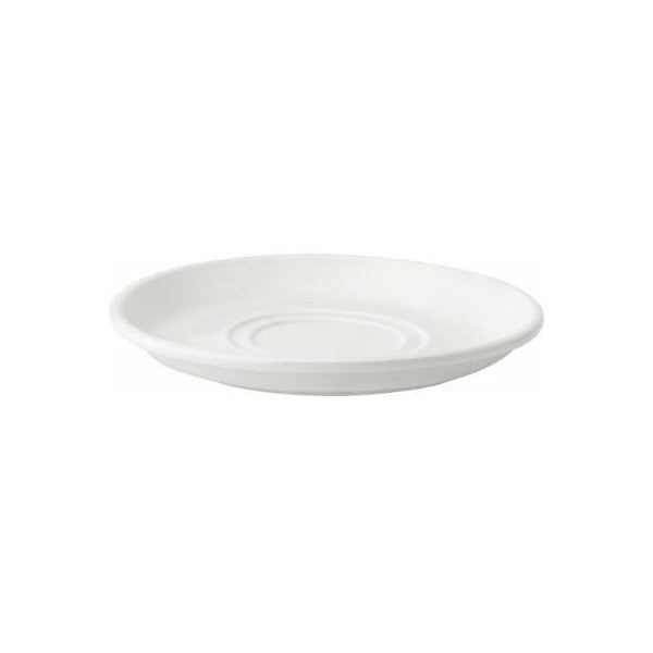 Pure White Porcelain Double Well Saucer 15cm For Tu706 Cup & Tu721 Stacking Cup (Box Of 24)
